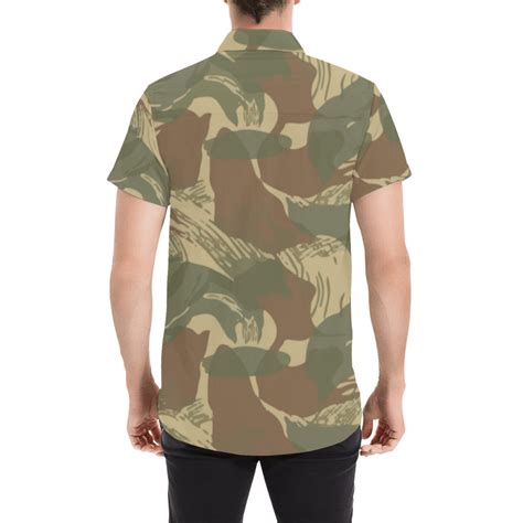 Rhodesian Brushstroke Camouflage Short Sleeve Shirt Mega Camo