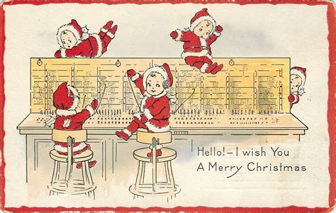 Christmas~nimble Nicks~mini Santa Claus Run Telephone Switchboard