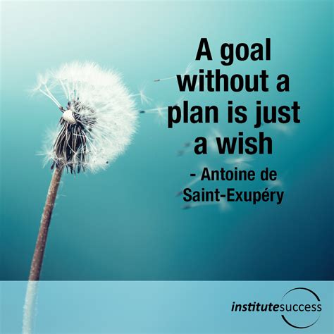 A Goal Without A Plan Is Just A Wish Antoine De Saint