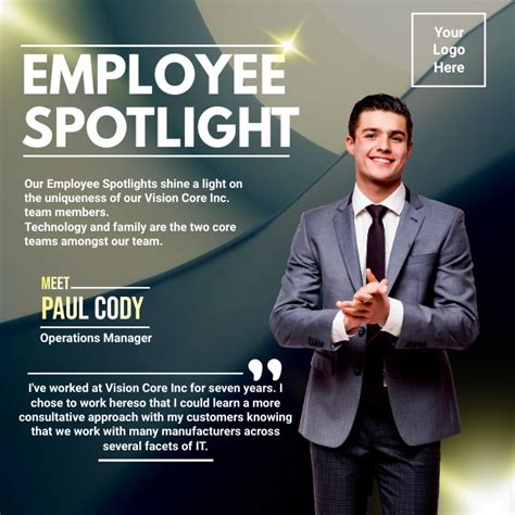 Copy Of Office Employee Spotlight Template Postermywall
