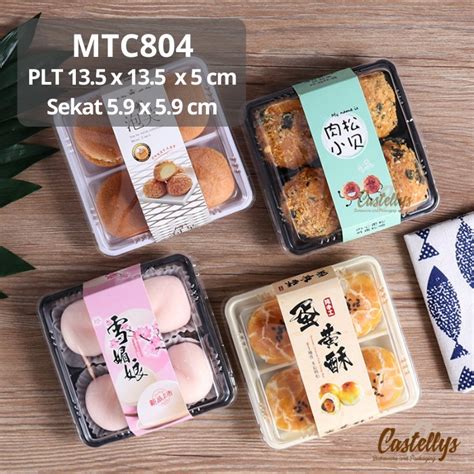 Jual Kotak Tray Mika Tutup Mtc Sekat Mooncake Gr Kue Pia Pie