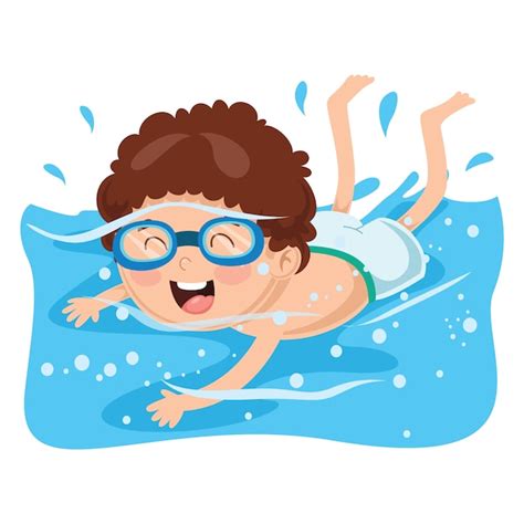 Premium Vector Illustration Of Kid Swimming