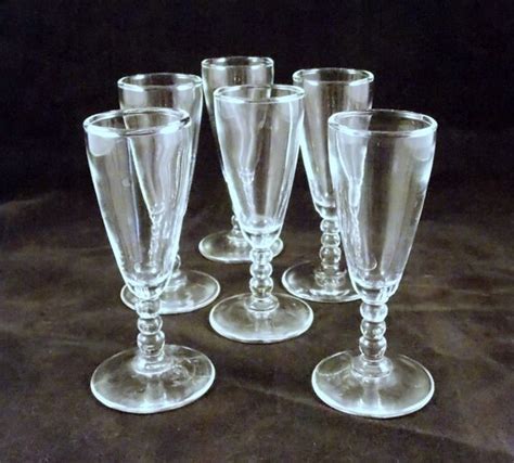 Vintage Cordial Glasses Bubble Stem Set Of 6 By Stonecreekresale