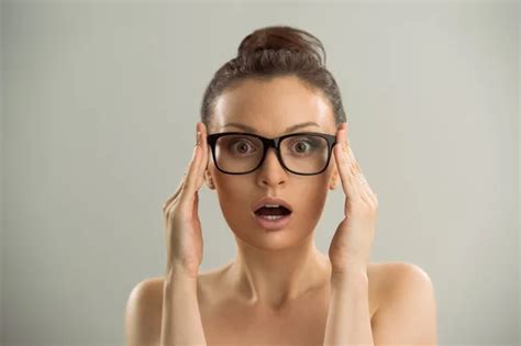 Portrait Of Hot Sexy Naked Woman Wearing Glasses Stock Photo By HASLOO