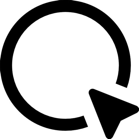 Circle And Cursor Arrow Icon