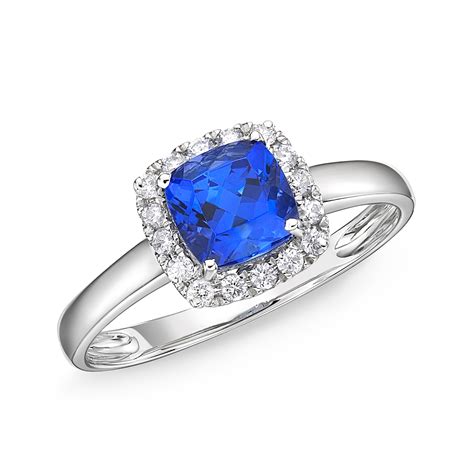 14k rose gold diamond shape: 1.48 Carat Tanzanite Cushion Cut Diamond Halo Ring ...