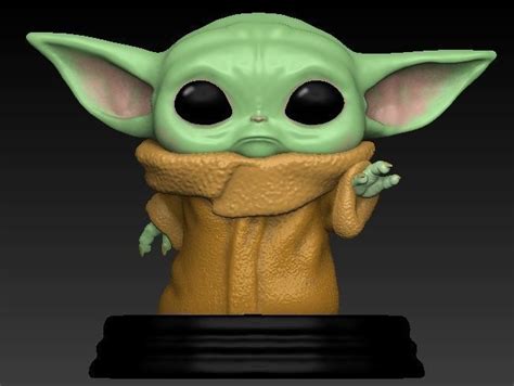 3d Print Model Baby Yoda Bobblehead Cgtrader