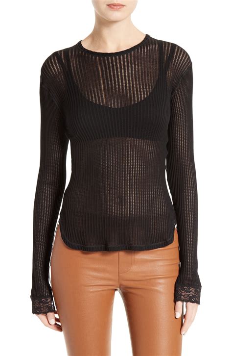 New Helmut Lang Rib Knit Top Black Off White Fashion Online 230 New