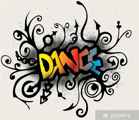Sticker Danse Style De Graffiti Pixersfr