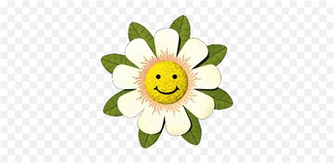 Pretty Flowers Smiling Flower Animated  Emojiflower Emoticon Face