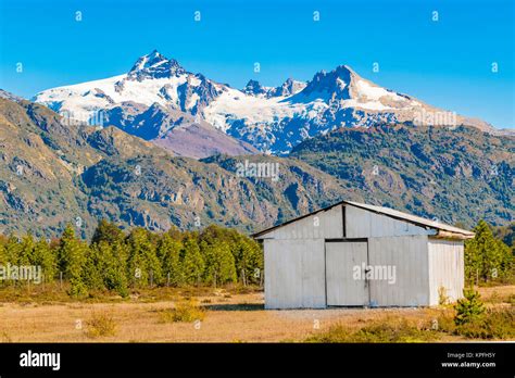 Andes Patagonia Landscape Scene At Aysen District Chilea Stock Photo