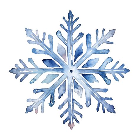 Isolated Watercolor Illustration Of Snowflake Snowflake Christmas
