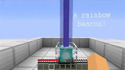 Minecraft Rainbow Beacon With Command Block Youtube