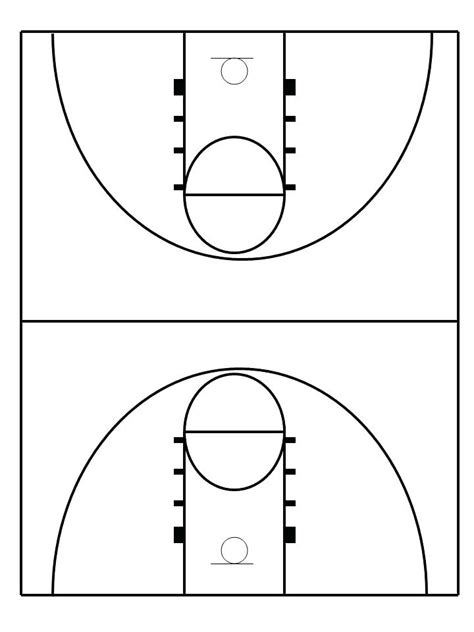 Basketball Court Drawing With Label At Getdrawings Free Download