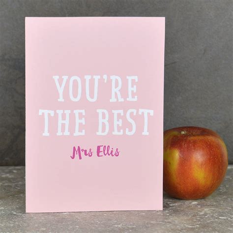Personalised Youre The Best Teacher Card By Pink And Turquoise