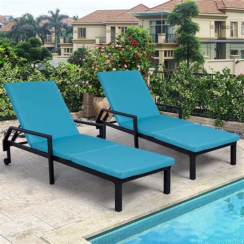 Yodolla Adjustable Outdoor Chaise Lounge Chair Rattan Wicker Patio