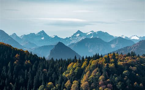 Download Wallpaper 3840x2400 Mountains Forest Peaks Fog Landscape