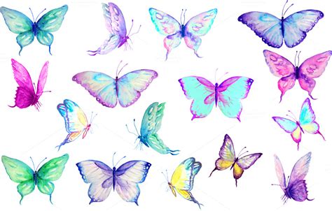 Watercolor Butterfly Collection ~ Illustrations On Creative Market