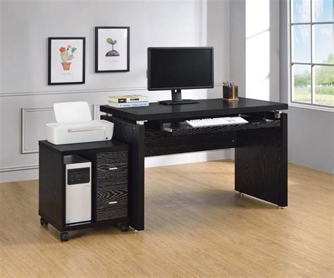 Russell Computer Desk W Keyboard Tray By Coaster Broadway Furniture