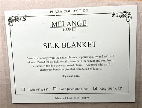 New Melange Home Plaza Silk King Blanket Solid Pale Pink W Charmeuse