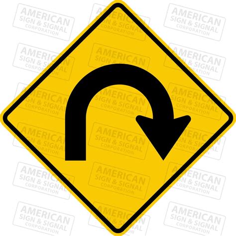 W1 11 Hairpin Curve Sign