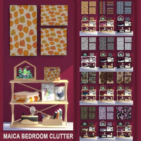 Maica Bedroom Clutter Sims 4 Custom Content