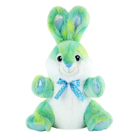 Way To Celebrate Easter Chubby Cheeks Bunny Plush Toy Teal Walmart