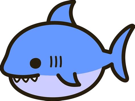 Cute Shark Sticker By Peppermintpopuk In 2021 Cute Animal Drawings
