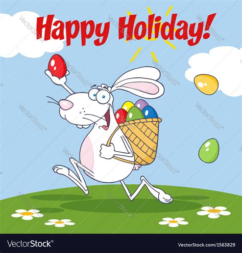 Easter Bunny Cartoon Royalty Free Vector Image