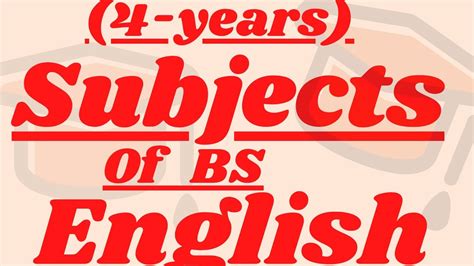 Subjects Of Bs English What Are The Subjects That We Study In Bs