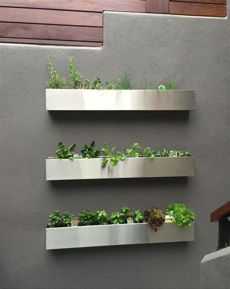 .window box, after 4 months hanging filled with dirt and plants on our treehouse, this is a construct that i drainage is a big issue with planter boxes made completely of wood. Floating Stainless Steel Hanging Planter Box/ Succulent ...