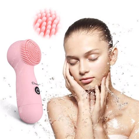 buy ovonni sonic vibration silicone facial cleansing brush waterproof battery