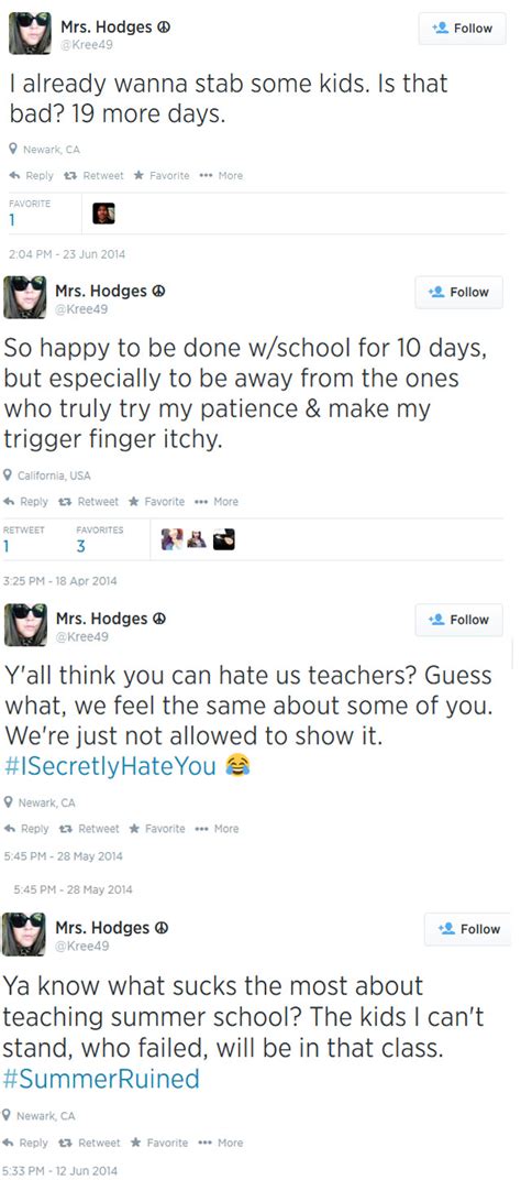 Teacher Receives Slap On The Wrist For Hate Filled Racist Tweets About