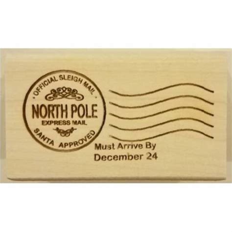 Santa Postmark With Latitude North Pole Ho Ho Ho Rubber Etsy