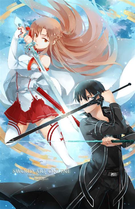 Asuna And Kirito Arte De Anime Imagenes Animadas Sword Art Online
