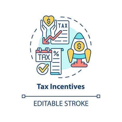 Tax Incentives Concept Icon Financial Program Encouraging Business