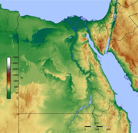File Egypt Map Topo Png Wikimedia Commons