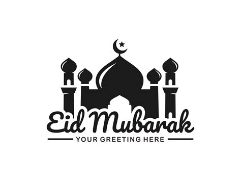 Eid Mubarak Logo Design Vector 12101391 Vector Art At Vecteezy