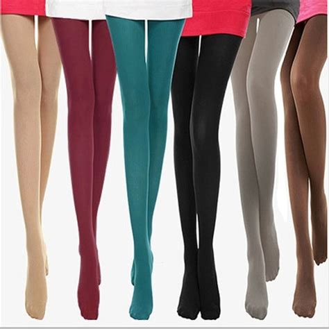 women s sexy footed thick opaque warm pantyhose stretch 120 denier long soft autumn winter nylon