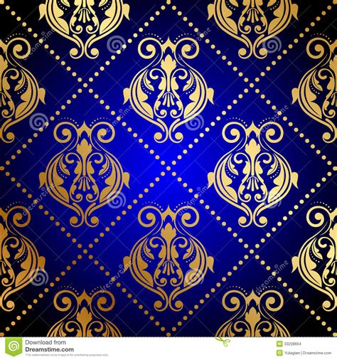 Royal Blue And Gold Wallpaper Wallpapersafari