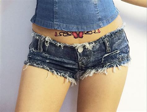 New Sexy Booty Cheeky Low Waist Denim Jeans Shorts For Women Fashion