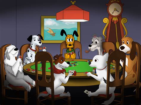 In order for you to continue playing this game, you'll need to click accept in the select 1 of the 4 special items and throw bones over the fence to hit the cat! Disney Dogs Playing Poker by FeatherDragon29 on Newgrounds