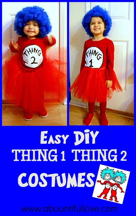 Costumes usa thing 1 and thing 2 head bopper for kids, dr. DIY Thing 1 and Thing 2 Costumes - A Bountiful Love