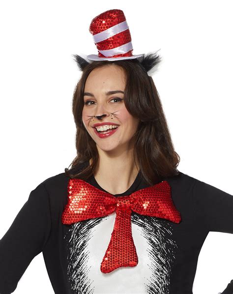 Simple And Classic Spirit Halloween Adult Cat In The Hat Costume Kit Dr