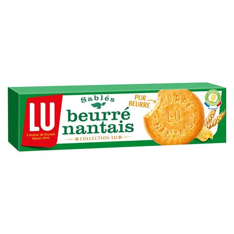 LU Biscuits sablés beurré nantais pur beurre 130g pas cher Auchan fr