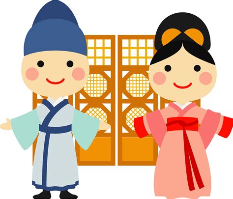 Korean Couple Wearing Elegant Hanbok Clipart Hanbok Vector Cute The