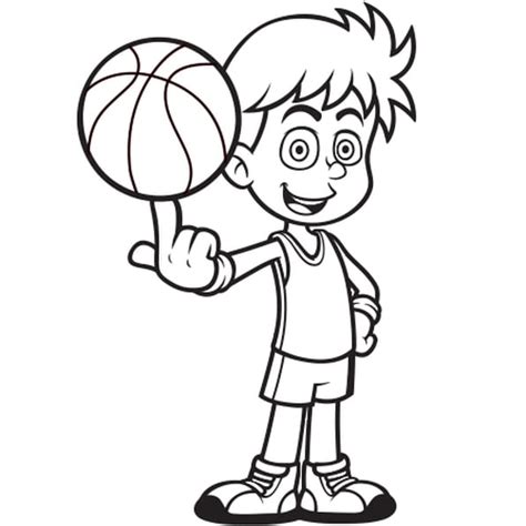 Coloriage Joueur De Basket Ball En Ligne Gratuit à Imprimer
