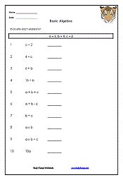 A wide variety of algebra worksheets that teachers can print and give to students as classwork or homework. Algebra Worksheets-StudyChamps
