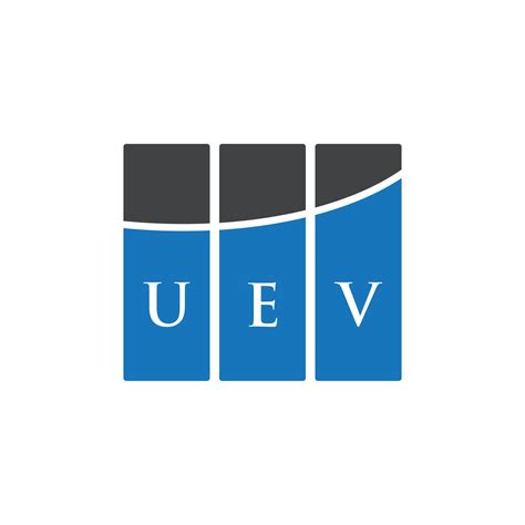 Uev Letter Logo Design On White Background Uev Creative Initials
