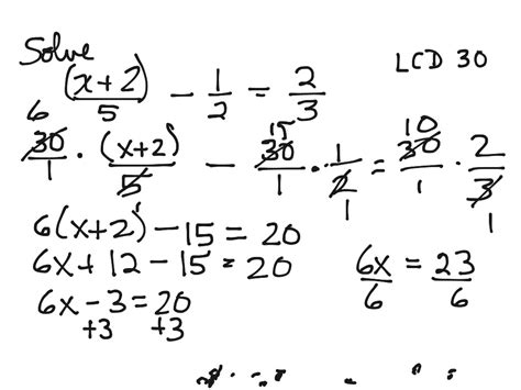 Solving linear equations with fractions | Math, Algebra ...